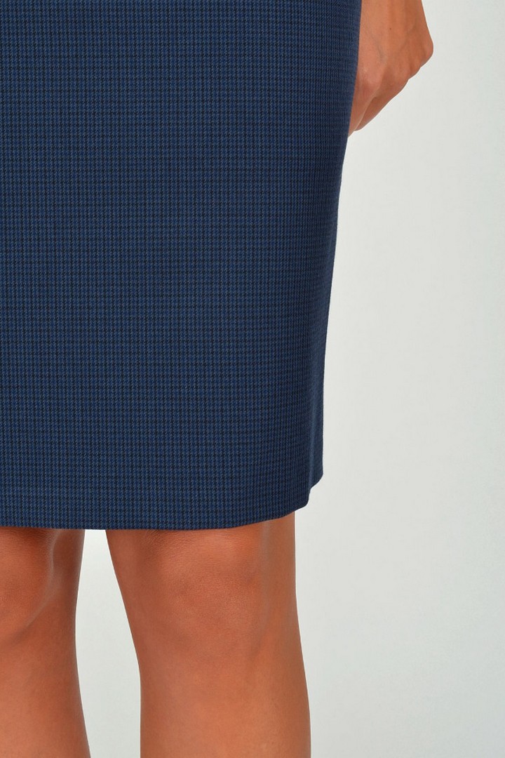 Фото товара 19790, темно-синяя прямая юбка 
